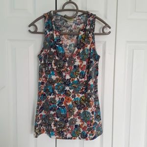Anthro Porridge label floral tank v-neck